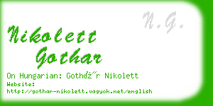 nikolett gothar business card